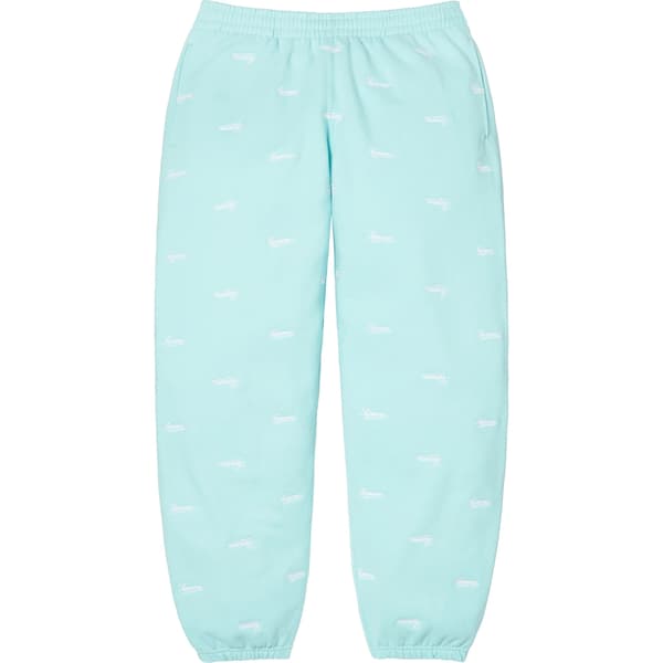 Supreme Repeat Script Sweatpant - Aqua (front)