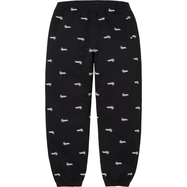 Supreme Repeat Script Sweatpant - Black (front)