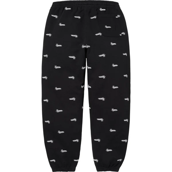Supreme Repeat Script Sweatpant - Black (front)