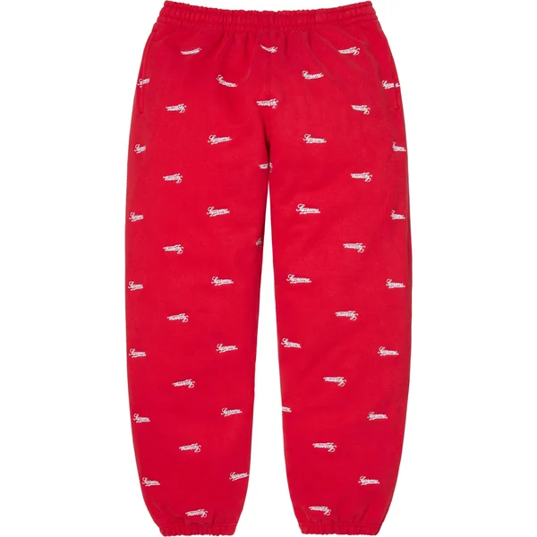 Supreme Repeat Script Sweatpant - Red (front)