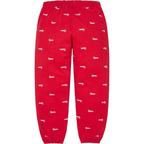 Supreme Repeat Script Sweatpant - Red (front)