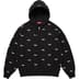 Supreme Repeat Script Zip Up Hooded Sweatshirt - Black (front)