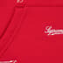 Supreme Repeat Script Zip Up Hooded Sweatshirt - Red (front)