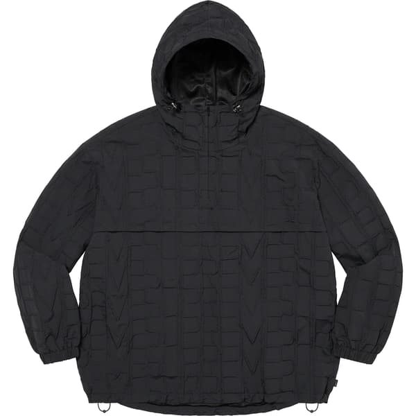 Supreme Repeat Stitch Anorak - Black (front)