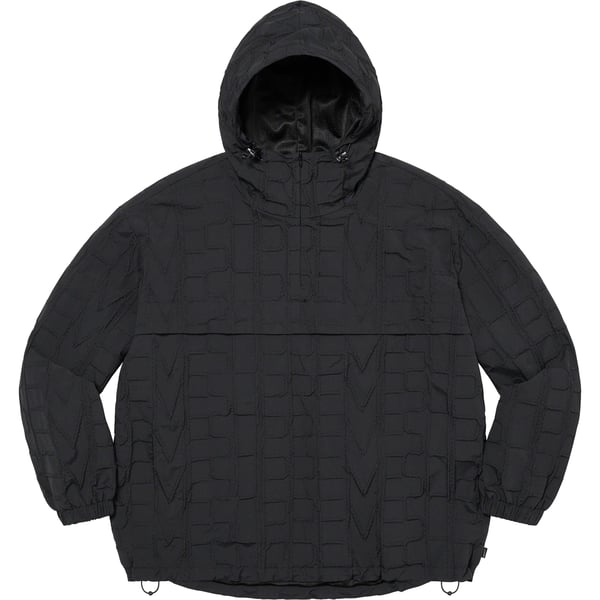 Supreme Repeat Stitch Anorak - Black (front)