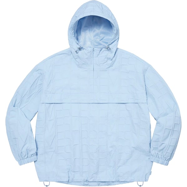 Supreme Repeat Stitch Anorak - Light Blue (front)