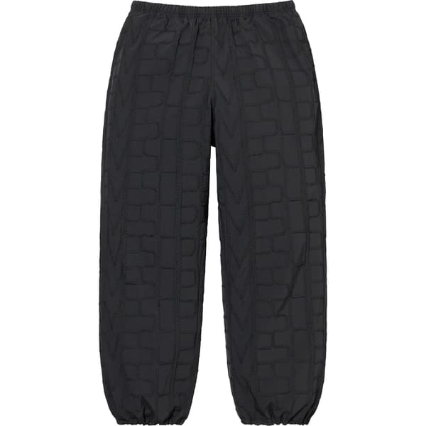 Supreme Repeat Stitch Track Pant - Black (front)