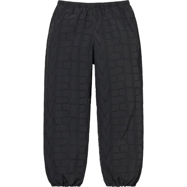 Supreme Repeat Stitch Track Pant - Black (front)