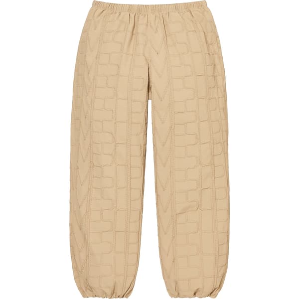 Supreme Repeat Stitch Track Pant - Tan (front)