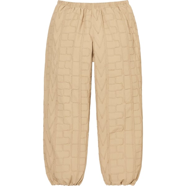Supreme Repeat Stitch Track Pant - Tan (front)