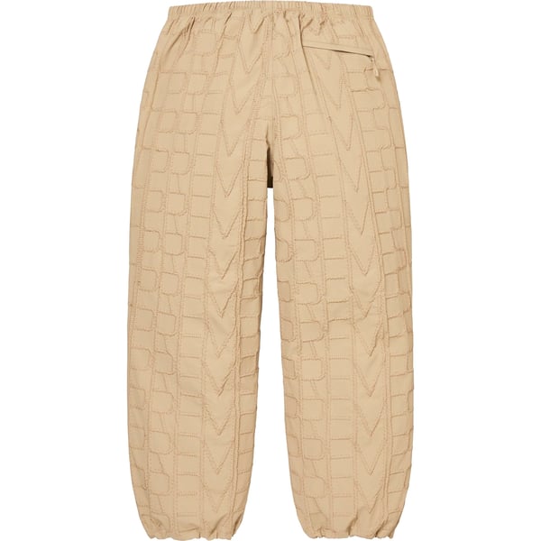 Supreme Repeat Stitch Track Pant - Tan (front)