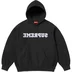 Supreme Reverse Hooded Sweatshirt - Black (front)