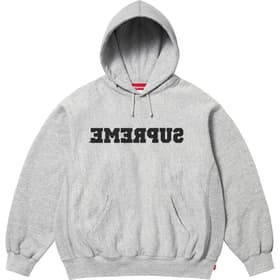 Supreme Reverse Hooded Sweatshirt Heather Grey