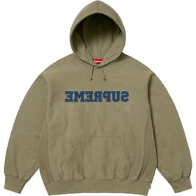Supreme Reverse Hooded Sweatshirt Light Olive