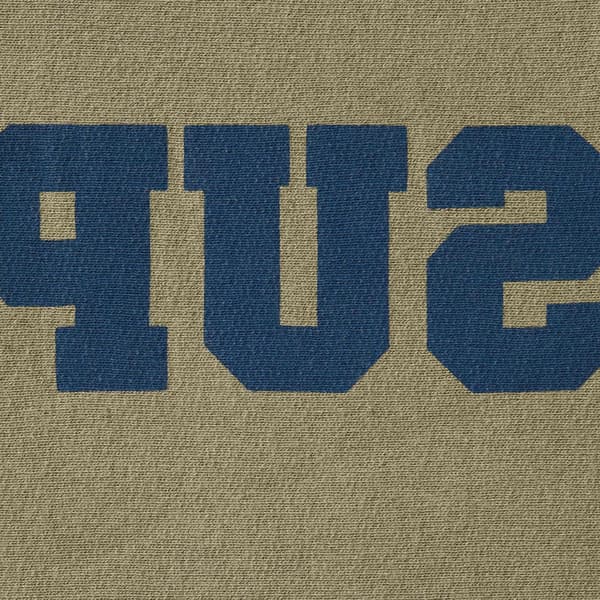 Supreme Reverse Hooded Sweatshirt - Light Olive (front)