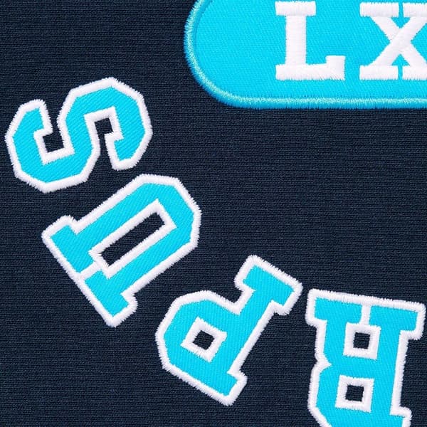 Supreme Reverse Hooded Sweatshirt - Navy (front)