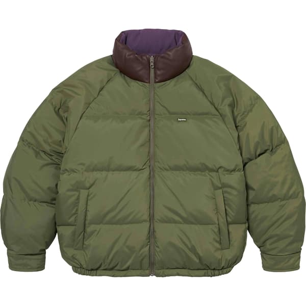 Supreme Reversible Down Puffer Jacket - Purple (front)
