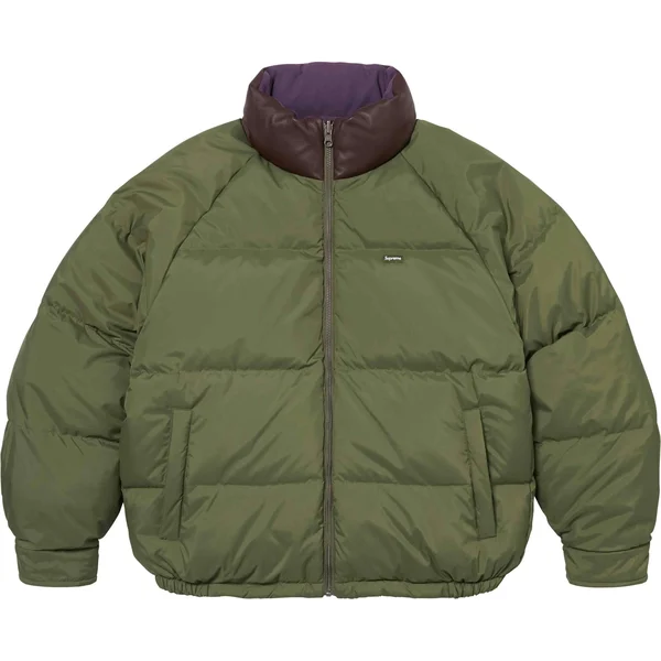 Supreme Reversible Down Puffer Jacket - Purple (front)