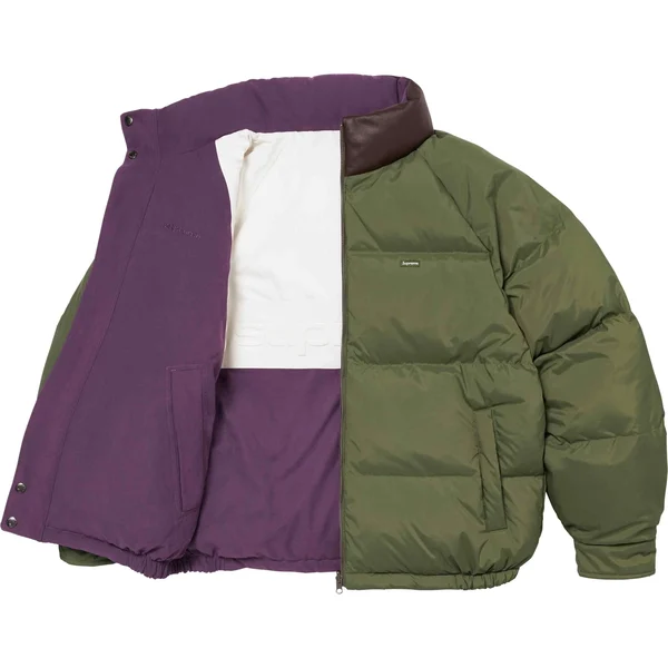 Supreme Reversible Down Puffer Jacket - Purple (front)
