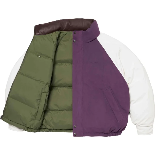 Supreme Reversible Down Puffer Jacket - Purple (front)
