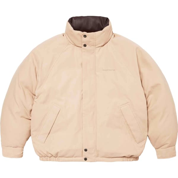 Supreme Reversible Down Puffer Jacket - Tan (front)