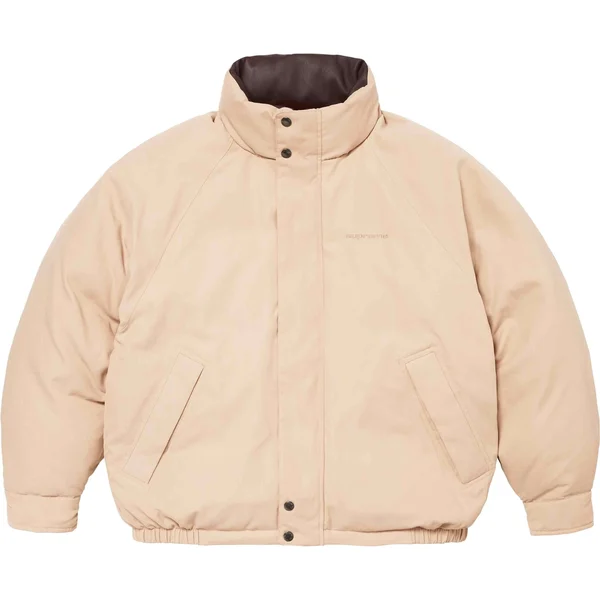 Supreme Reversible Down Puffer Jacket - Tan (front)
