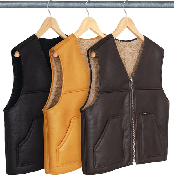 Supreme Reversible Faux Shearling Vest - Product Image