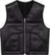 Supreme Reversible Faux Shearling Vest - Black (front)