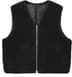 Supreme Reversible Faux Shearling Vest - Black (front)
