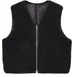 Supreme Reversible Faux Shearling Vest - Black (front)