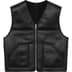 Supreme Reversible Faux Shearling Vest - Black (front)