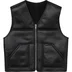 Supreme Reversible Faux Shearling Vest - Black (front)