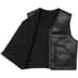 Supreme Reversible Faux Shearling Vest - Black (front)