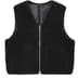 Supreme Reversible Faux Shearling Vest - Black (front)