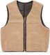 Supreme Reversible Faux Shearling Vest - Brown (front)