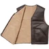 Supreme Reversible Faux Shearling Vest - Brown (front)