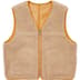 Supreme Reversible Faux Shearling Vest - Yellow (front)