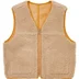 Supreme Reversible Faux Shearling Vest - Yellow (front)