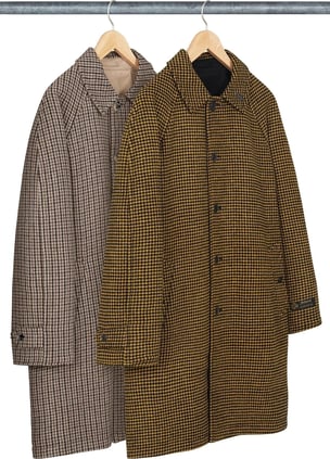 Supreme Reversible Houndstooth Overcoat