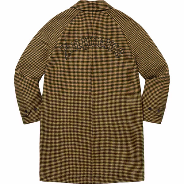 Supreme Reversible Houndstooth Overcoat - Black (front)