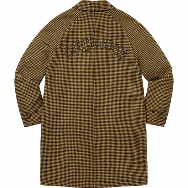 Supreme Reversible Houndstooth Overcoat - Black (front)