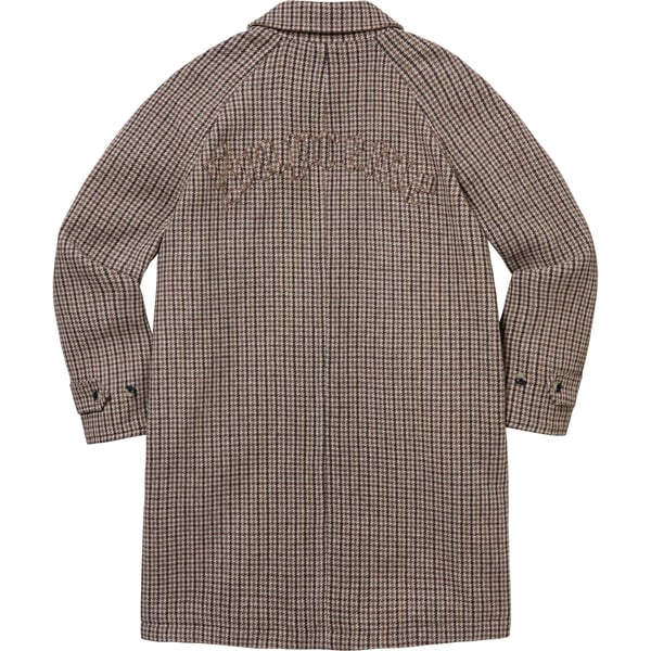 Supreme Reversible Houndstooth Overcoat - Tan (front)