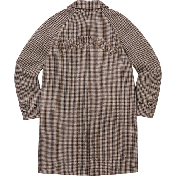 Supreme Reversible Houndstooth Overcoat - Tan (front)