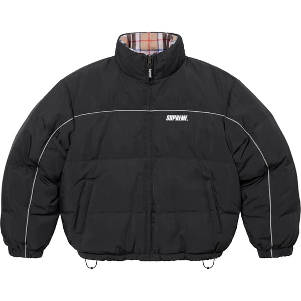 Supreme Reversible Puffer Jacket - Black (front)