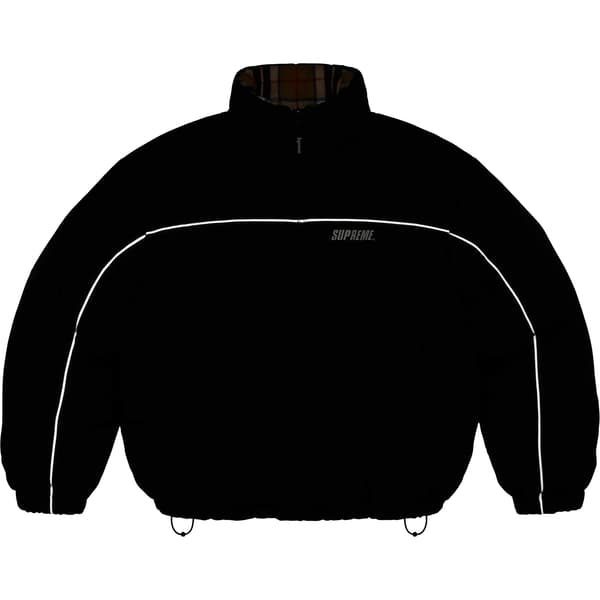 Supreme Reversible Puffer Jacket - Black (front)