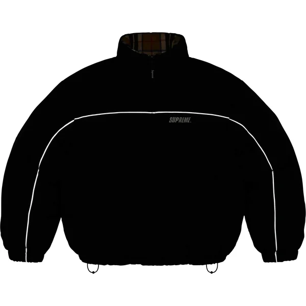Supreme Reversible Puffer Jacket - Black (front)