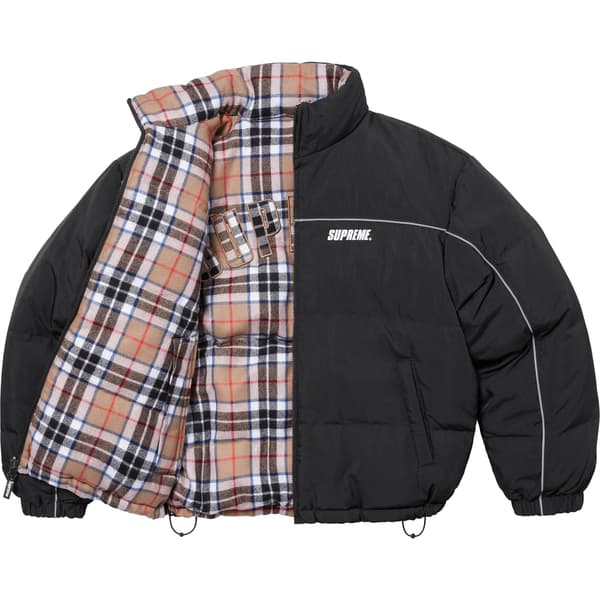 Supreme Reversible Puffer Jacket - Black (front)