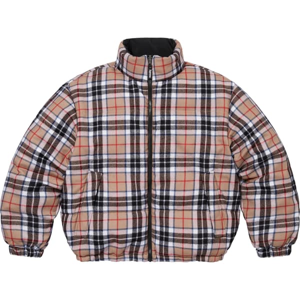 Supreme Reversible Puffer Jacket - Black (front)