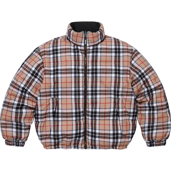 Supreme Reversible Puffer Jacket - Black (front)