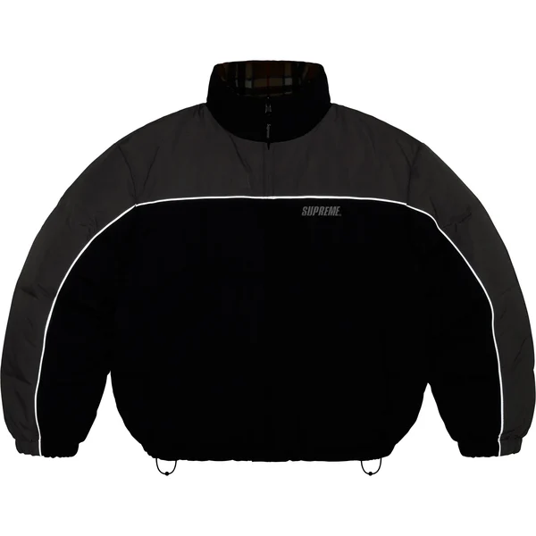 Supreme Reversible Puffer Jacket - Navy (front)